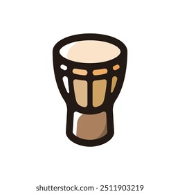 Djembe outline icon for graphic design, apps and websites