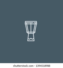 Djembe vector icon. Djembe concept stroke symbol design. Thin graphic elements vector illustration, outline pattern for your web site design, logo, UI. EPS 10.