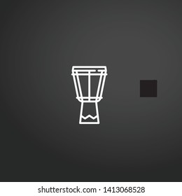 Djembe vector icon. Djembe concept stroke symbol design. Thin graphic elements vector illustration, outline pattern for your web site design, logo, UI. EPS 10.