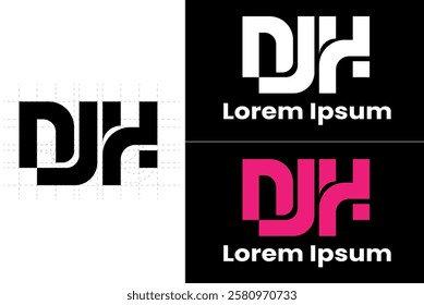 DJH - Showcasing Dynamic Identity with Contemporary Typography Design