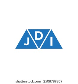 DJI 3 triangle shape logo design on white background. DJI creative initials letter logo concept.
