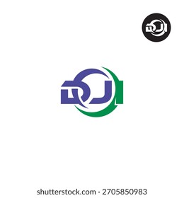 DJI Logo Letters Initials Acronym