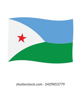 Djibauti country flag icon vector illustration design