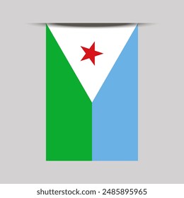 Djibouti Banner Flag Vector Illustration