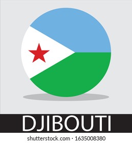 
djibouti country flag symbol on a white background