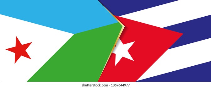 Djibouti Cuba Flags Two Vector Flags Stock Vector (Royalty Free ...