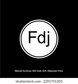 Djibouti Currency Symbol, Djiboutian Franc Icon, DJF Sign. Vector Illustration