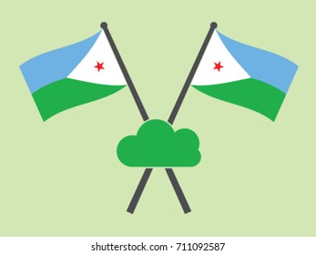 Djibouti Emblem Cloud Computing