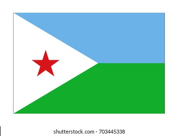 Djibouti Flag.