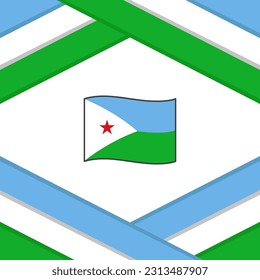 Djibouti Flag Abstract Background Design Template. Djibouti Independence Day Banner Social Media Post. Djibouti Template