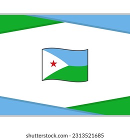 Djibouti Flag Abstract Background Design Template. Djibouti Independence Day Banner Social Media Post. Djibouti Vector