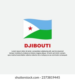 Djibouti Flag Background Design Template. Djibouti Independence Day Banner Social Media Post. Djibouti Background