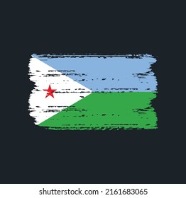 Djibouti Flag Brush. National Flag