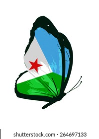 Djibouti flag butterfly - vector