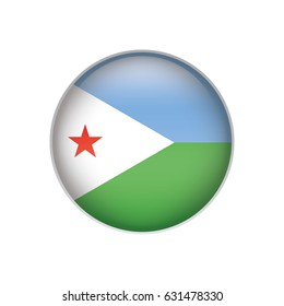 Djibouti flag button