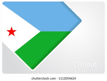 Djibouti flag design background layout. Vector illustration.