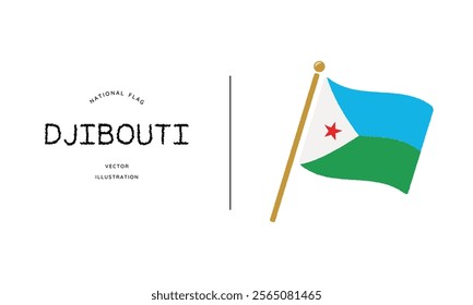 Djibouti flag icon Vector Illustration