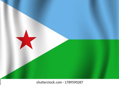 Vector de imagen de la bandera de Yibuti. EPS.file.
