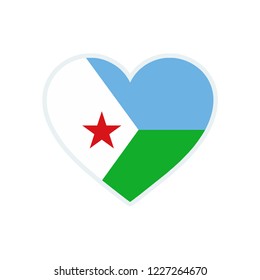 Djibouti flag. Djibouti love flag.