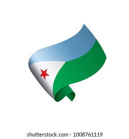 Djibouti flag, vector illustration
