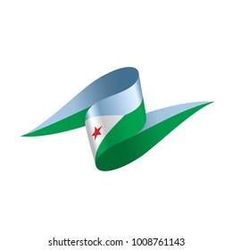 Djibouti flag, vector illustration