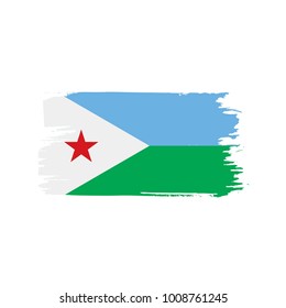 Djibouti flag, vector illustration