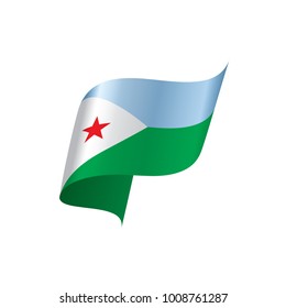 Djibouti flag, vector illustration