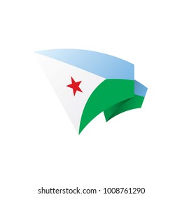 Djibouti flag, vector illustration