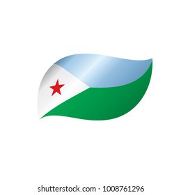 Djibouti flag, vector illustration