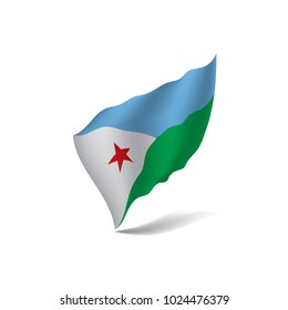 Djibouti flag, vector illustration on a white background
