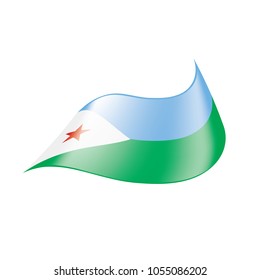 Djibouti flag, vector illustration on a white background