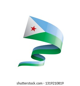 Djibouti flag, vector illustration on a white background