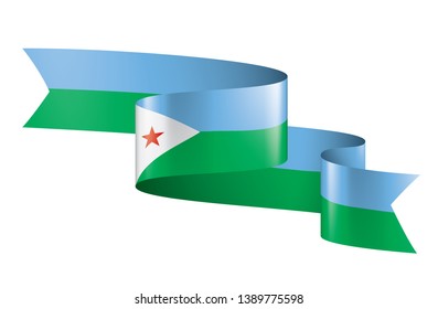 Djibouti flag, vector illustration on a white background