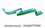 Djibouti flag wavy abstract background. Vector illustration.