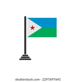 Djibouti flags icon set, Djibouti independence day icon set vector sign symbol