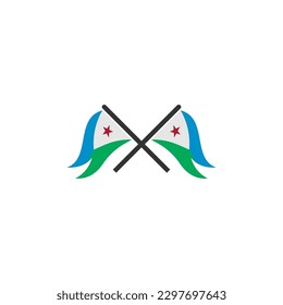 Djibouti flags icon set, Djibouti independence day icon set vector sign symbol