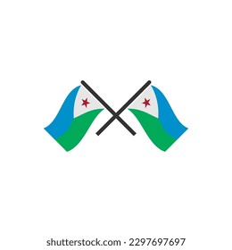 Djibouti flags icon set, Djibouti independence day icon set vector sign symbol