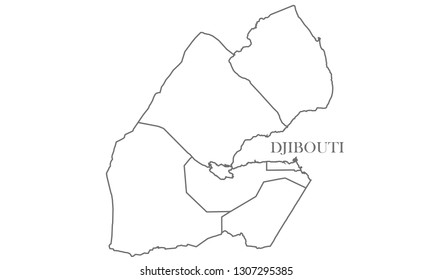 Djibouti gray line map