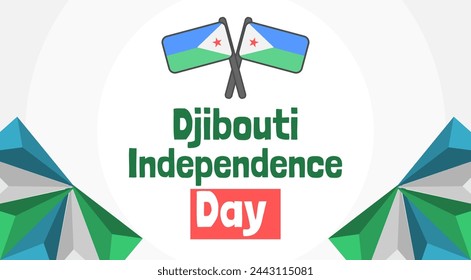 Djibouti independence day banner design