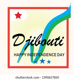 djibouti independence day logo design vector