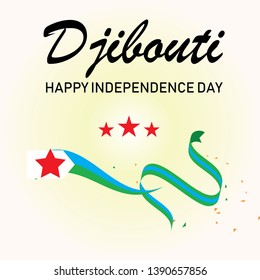 djibouti independence day logo design vector