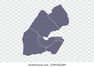 Djibouti Map pewter Color on White Background quality files Png