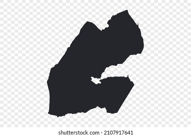 Djibouti map vector, Not isolated on transparent background