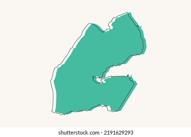 Djibouti Map - World map International vector template with black and green geometric shapes and lines style isolated on white background for design, infographic - Vector illustration eps 10