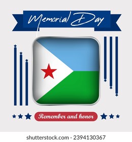 Djibouti Memorial Day Vector Illustration
