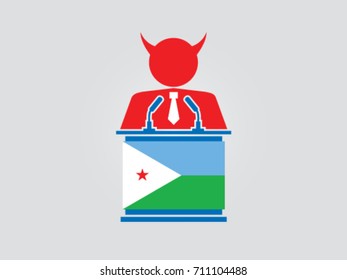 Djibouti Podium Corrupt Businessman Speech