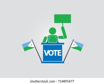 Djibouti Podium Protest