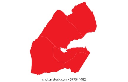 djibouti red map