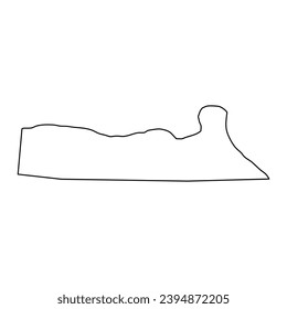 Djibouti region or Djibouti district map, administrative division of Djibouti. Vector illustration.