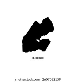 Djibouti simple vector map outline.